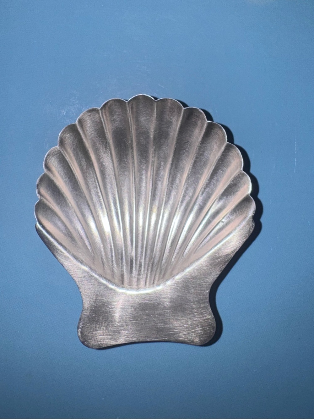 Vintage Sterling Silver Shell Mini Personal Ashtrays Dish 3"x3"